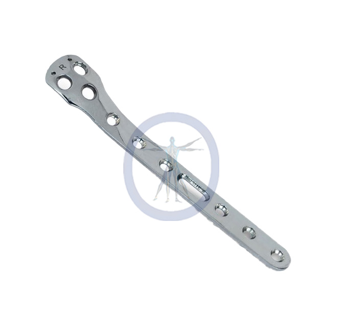 A metal brace with holes in it.