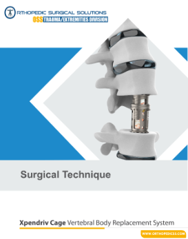 Spinal vertebral body cage implant diagram