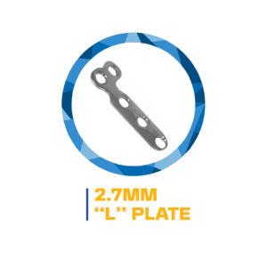 2.7mm "L" plate surgical implant.