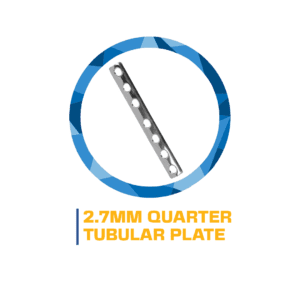 2.7mm quarter tubular plate implant.
