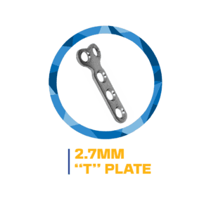 2.7mm "T" plate surgical implant.