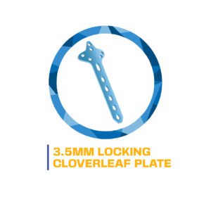 3.5mm locking cloverleaf plate surgical implant.