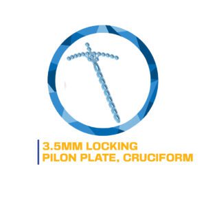 3.5mm locking pilon plate, cruciform design