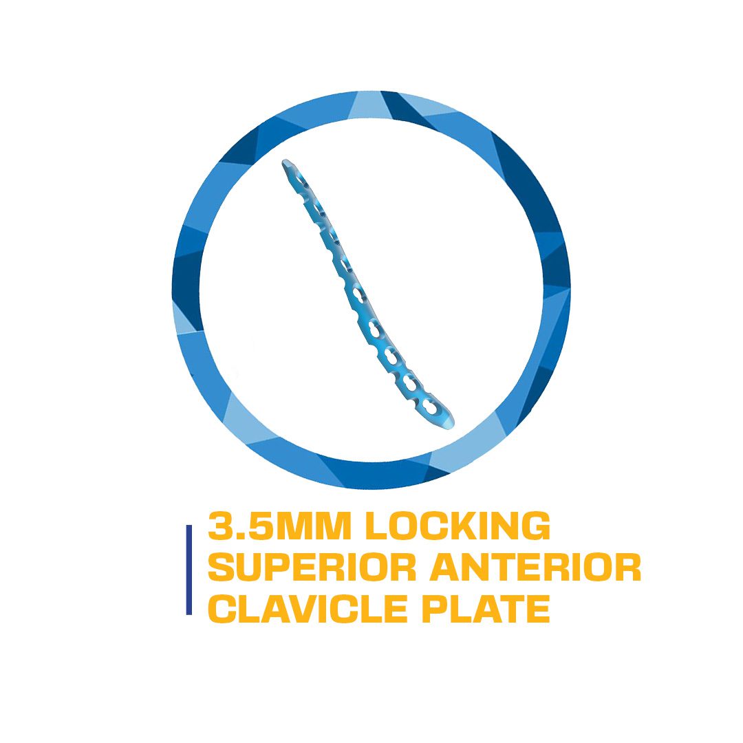 3.5mm locking clavicle plate illustration.