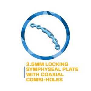 3.5mm locking symphysis plate with combi-holes.