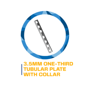 3.5mm one-third tubular plate with collar.