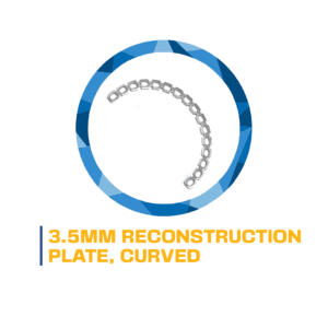 3.5mm curved reconstruction plate.