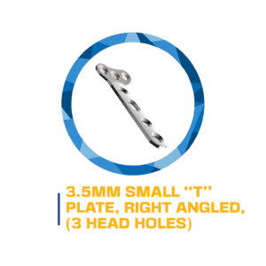 3.5mm right-angled T-plate, 3 holes