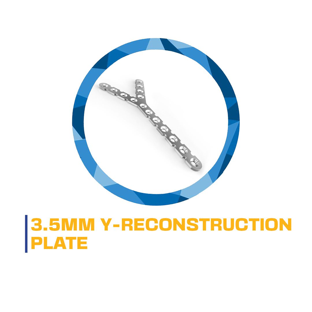 3.5mm Y-reconstruction plate implant.