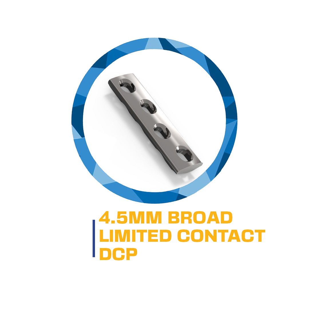 4.5mm broad limited contact DCP plate.