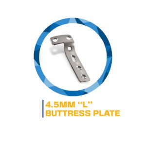 4.5mm L-shaped buttress plate.