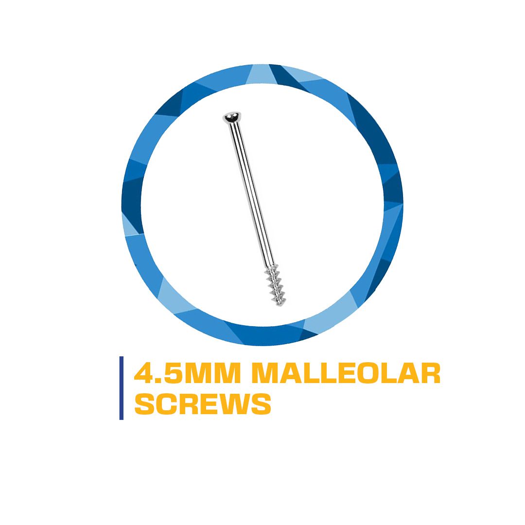 4.5mm malleolar screw illustration.