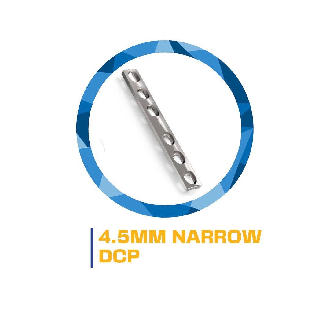 Here's an alt tag for the image: 4.5mm narrow DCP plate.