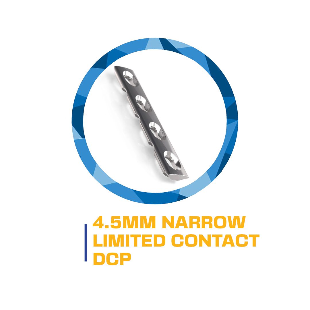 4.5mm narrow limited contact DCP plate.