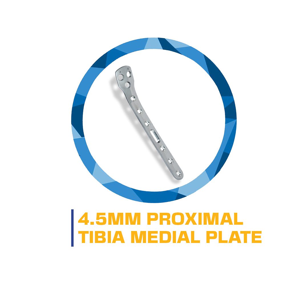 4.5mm proximal tibia medial plate.