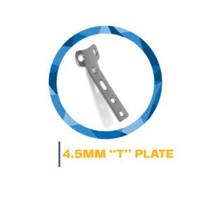 4.5mm "T" plate surgical implant.