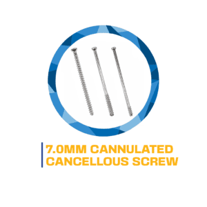 7.0mm cannulated cancellous screws.