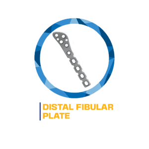 Distal fibular plate surgical implant.