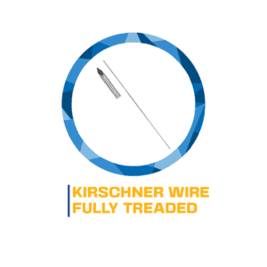 Fully threaded Kirschner wire.