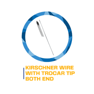 Kirschner wire with trocar tip, both ends.