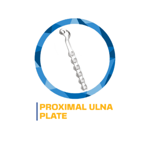 Proximal ulna plate surgical implant.