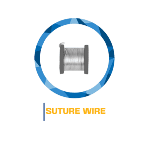 Here's a short alt tag for the image: Suture wire spool.