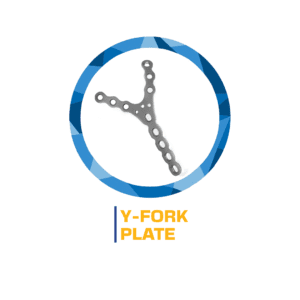 Y-fork plate surgical implant.