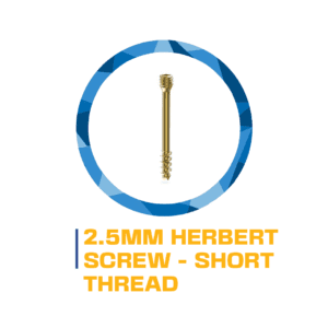 2.5mm Herbert screw, short thread.