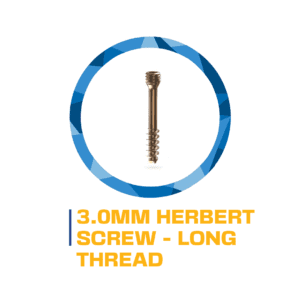 3.0mm Herbert screw, long thread.