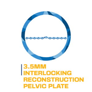3.5mm interlocking pelvic reconstruction plate.