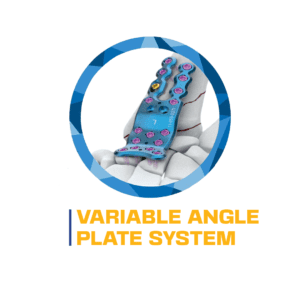 Here's an alt tag for the image: Variable angle bone plate system.